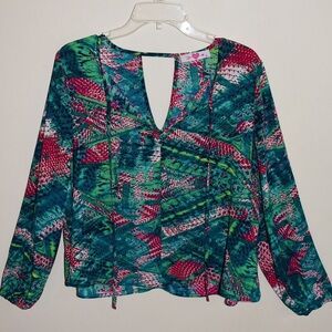 Buddy Love Bonnie Snakeskin Print Blouse